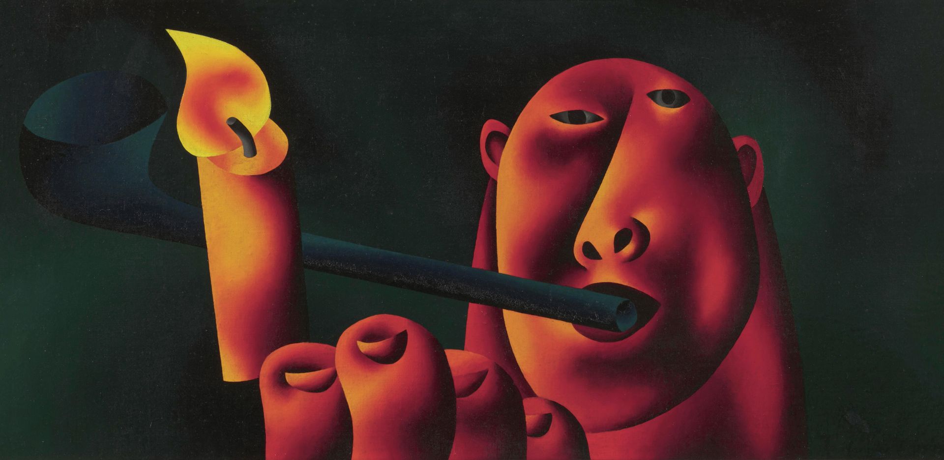 Олег Целков Портрет, 1964 дерево, холст, масло 35 х 70 см Олег Целков Портрет, 1964 дерево, холст, масло 35 х 70 см - РИА Новости, 1920, 22.11.2021