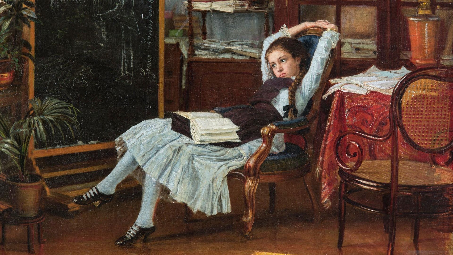 Мечты. К.А. Савицкий. Вторая половина XIX в. Холст, масло. Нижегородский художественный музей - РИА Новости, 1920, 12.11.2021
