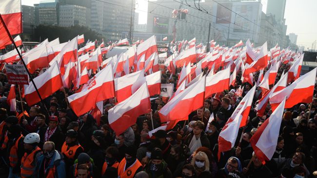 Марш националистов в Варшаве