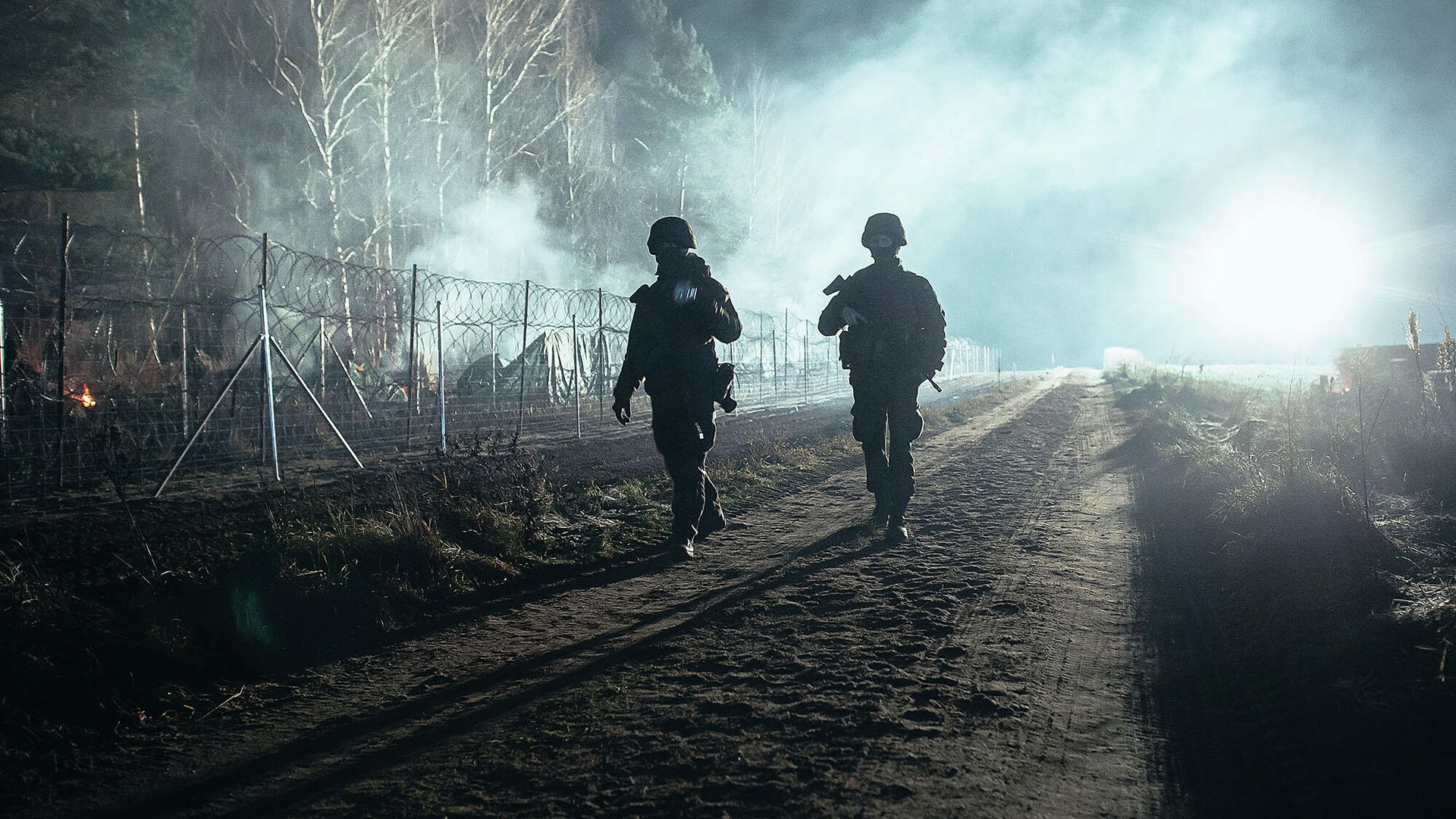 Польские военные на границе Польши и Белоруссии Польские военные на границе Польши и Белоруссии - РИА Новости, 1920, 13.11.2021