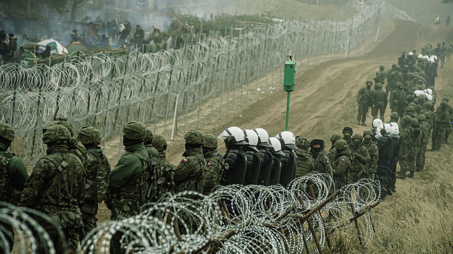 Польские военные на границе Польши и Белоруссии Польские военные на границе Польши и Белоруссии - РИА Новости, 1920, 12.11.2021