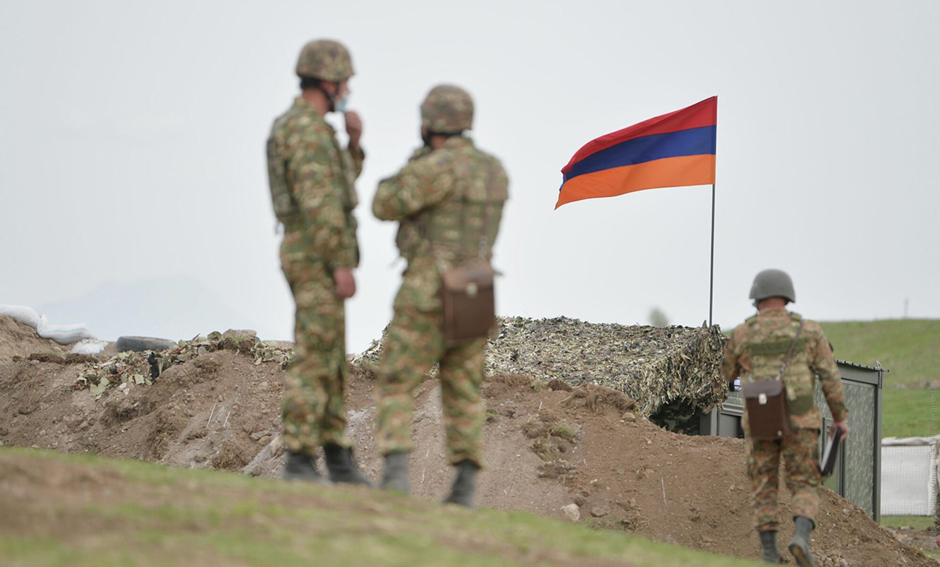 Армянские военнослужащие на границе с Азербайджаном Армянские военнослужащие на границе с Азербайджаном - РИА Новости, 1920, 27.03.2022