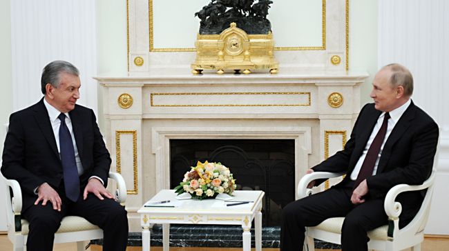 Владимир Путин и Шавкат Мирзиеев