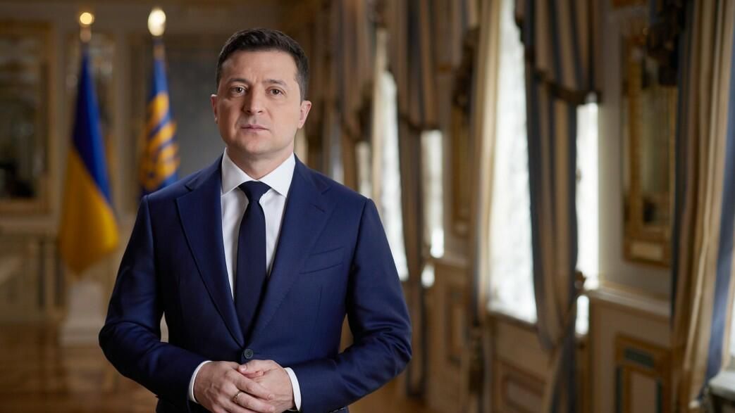 Президент Украины Владимир Зеленский во время обращения по случаю Дня достоинства и свободы - РИА Новости, 1920, 24.11.2021