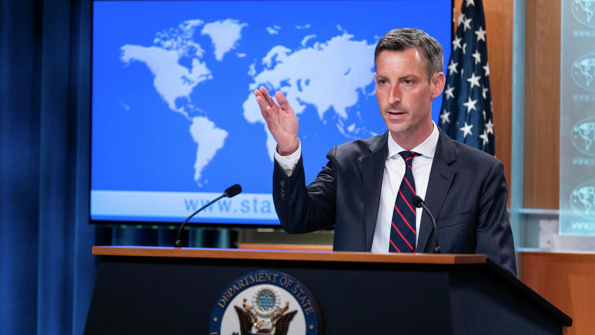 Представитель Госдепартамента США Нед Прайс Представитель Госдепартамента США Нед Прайс - РИА Новости, 1920, 05.05.2022