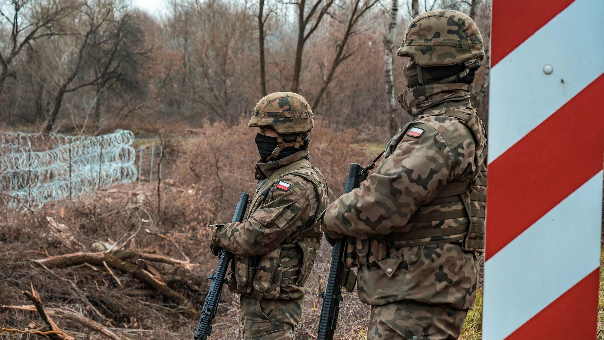 Польские военнослужащие на границе с Белоруссией Польские военнослужащие на границе с Белоруссией - РИА Новости, 1920, 28.01.2022