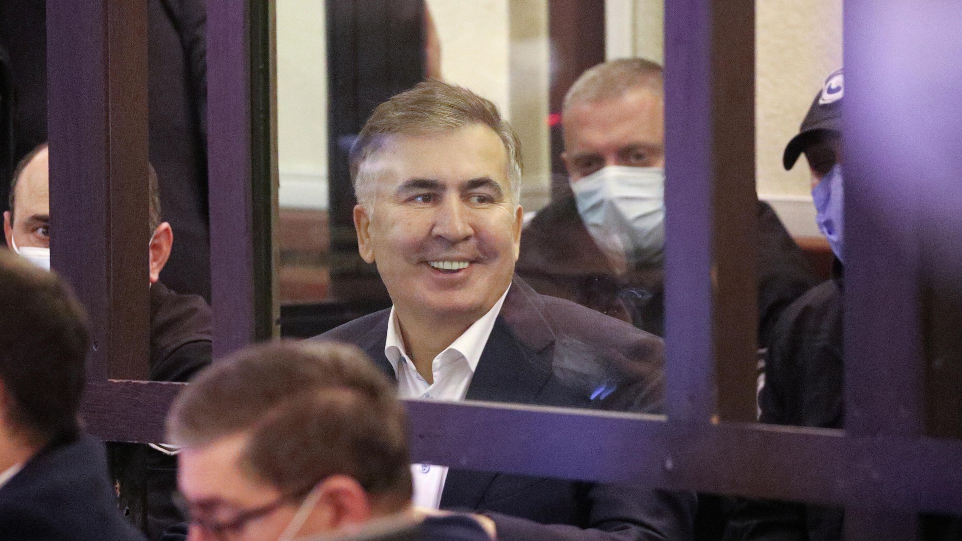Михаил Саакашвили на заседании суда в Тбилиси Михаил Саакашвили на заседании суда в Тбилиси - РИА Новости, 1920, 19.12.2021