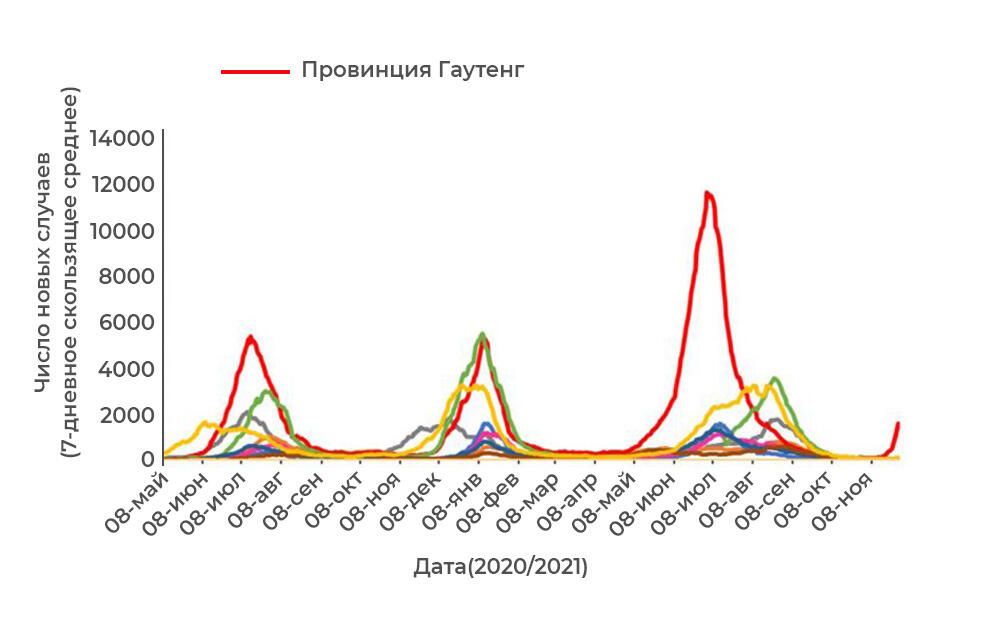 Число новых случаев COVID-19 в ЮАР Число новых случаев COVID-19 в ЮАР - РИА Новости, 1920, 30.11.2021