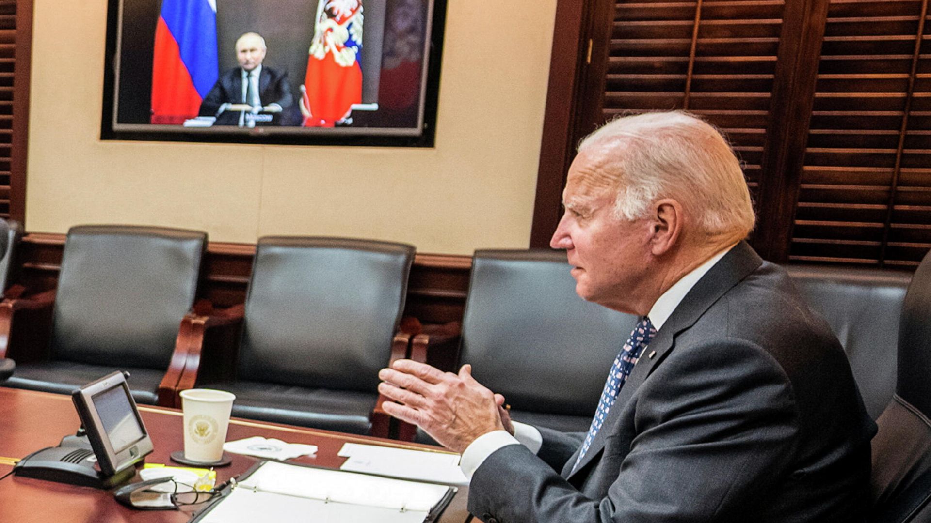 Онлайн саммит президентов России и США Владимира Путина и Джо Байдена Онлайн саммит президентов России и США Владимира Путина и Джо Байдена - РИА Новости, 1920, 30.12.2021