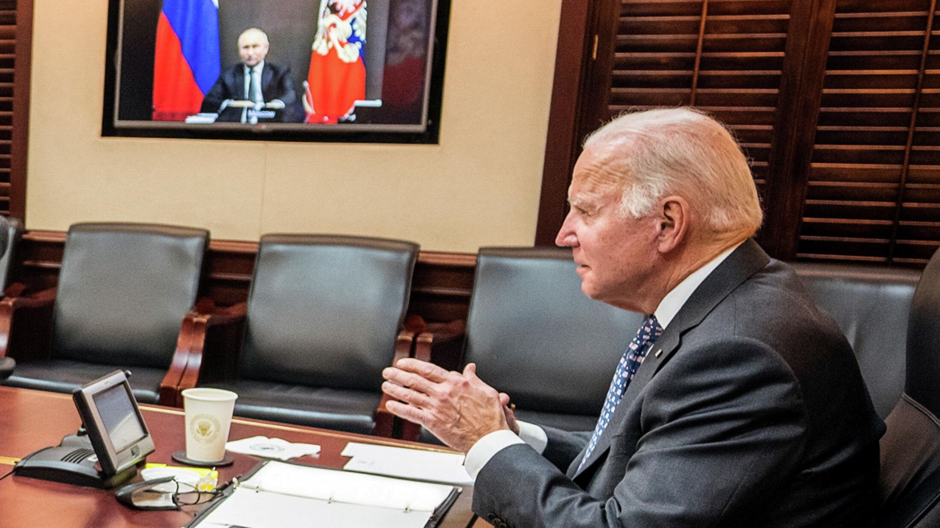 Онлайн саммит президентов России и США Владимира Путина и Джо Байдена Онлайн саммит президентов России и США Владимира Путина и Джо Байдена - РИА Новости, 1920, 30.12.2021