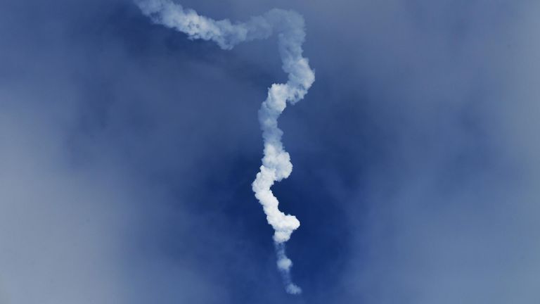 Запуск ракеты-носителя Союз-2.1а с транспортным пилотируемым кораблем Союз МС-20 со стартовой площадки космодрома Байконур Запуск ракеты-носителя Союз-2.1а с транспортным пилотируемым кораблем Союз МС-20 со стартовой площадки космодрома Байконур