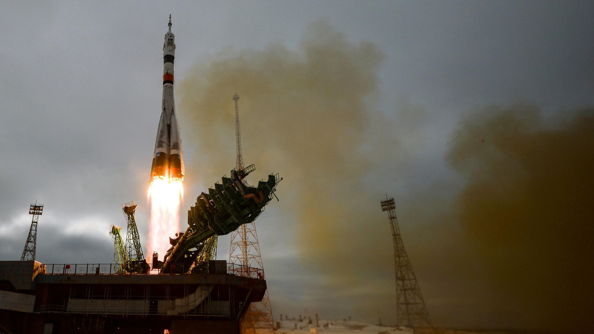 Запуск ракеты-носителя Союз-2.1а с транспортным пилотируемым кораблем Союз МС-20 со стартовой площадки космодрома Байконур Запуск ракеты-носителя Союз-2.1а с транспортным пилотируемым кораблем Союз МС-20 со стартовой площадки космодрома Байконур - РИА Новости, 1920, 04.10.2024