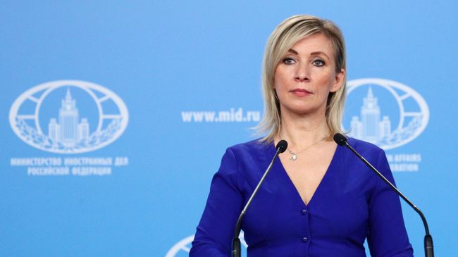 Официальный представитель Министерства иностранных дел России Мария Захарова во время брифинга в Москве Официальный представитель Министерства иностранных дел России Мария Захарова во время брифинга в Москве