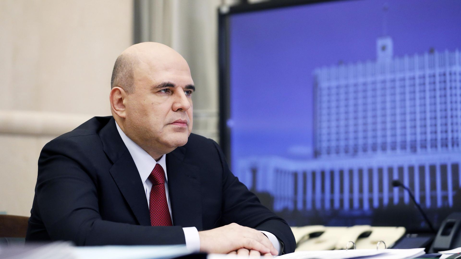 Председатель правительства РФ Михаил Мишустин проводит заседание президиума Координационного совета при правительстве РФ по борьбе с распространением новой коронавирусной инфекции  - РИА Новости, 1920, 18.01.2022