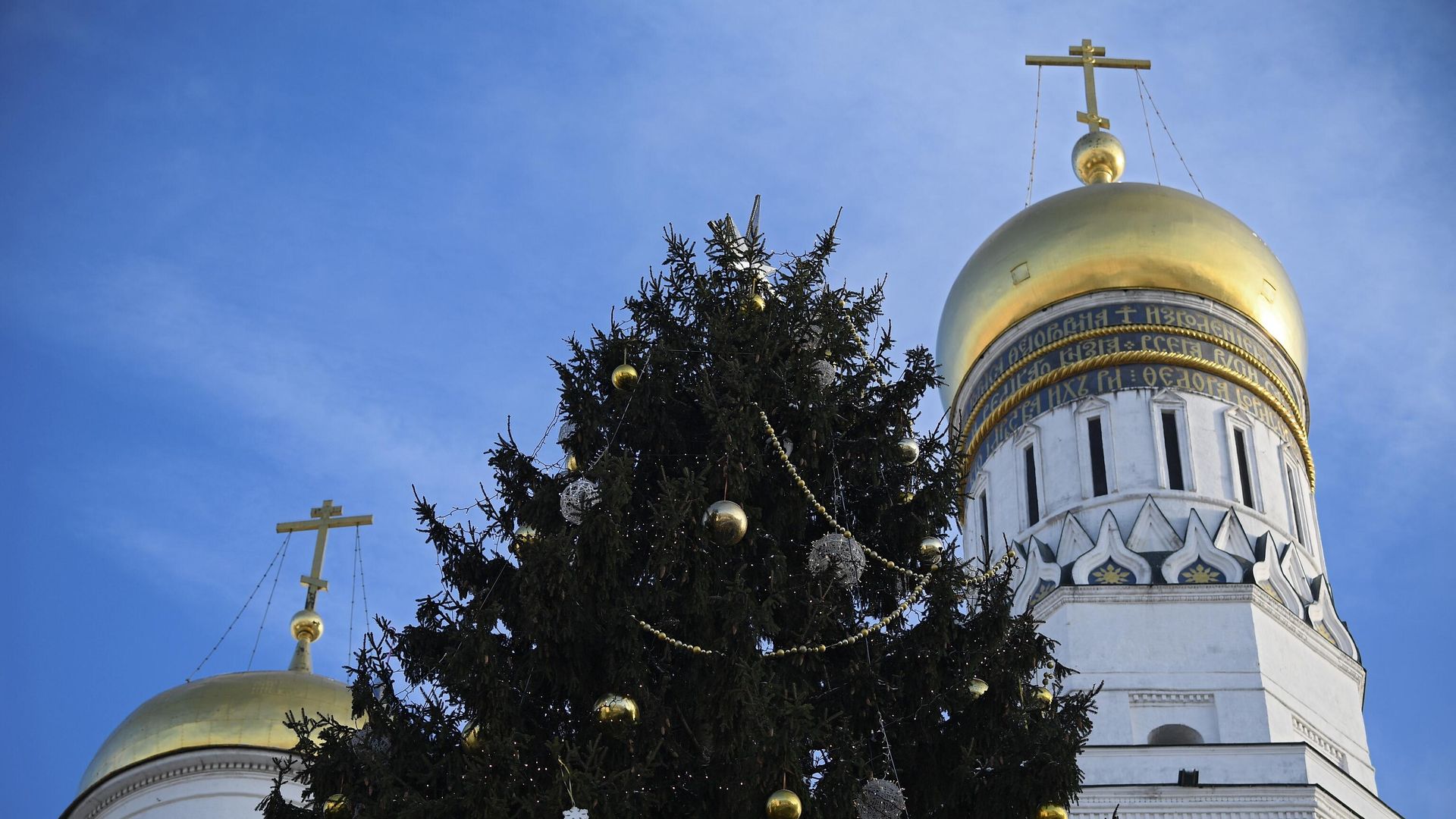 Главная новогодняя елка страны на Соборной площади Кремля в Москве Главная новогодняя елка страны на Соборной площади Кремля в Москве - РИА Новости, 1920, 21.01.2022