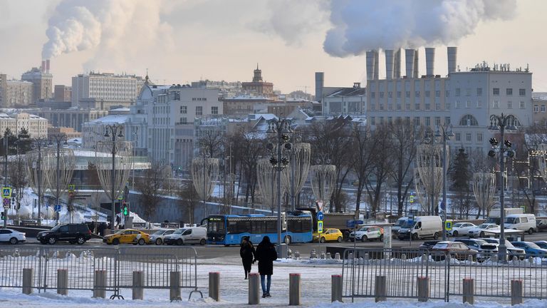 Вид на Замоскворечье с Большого Москворецкого моста в Москве Вид на Замоскворечье с Большого Москворецкого моста в Москве