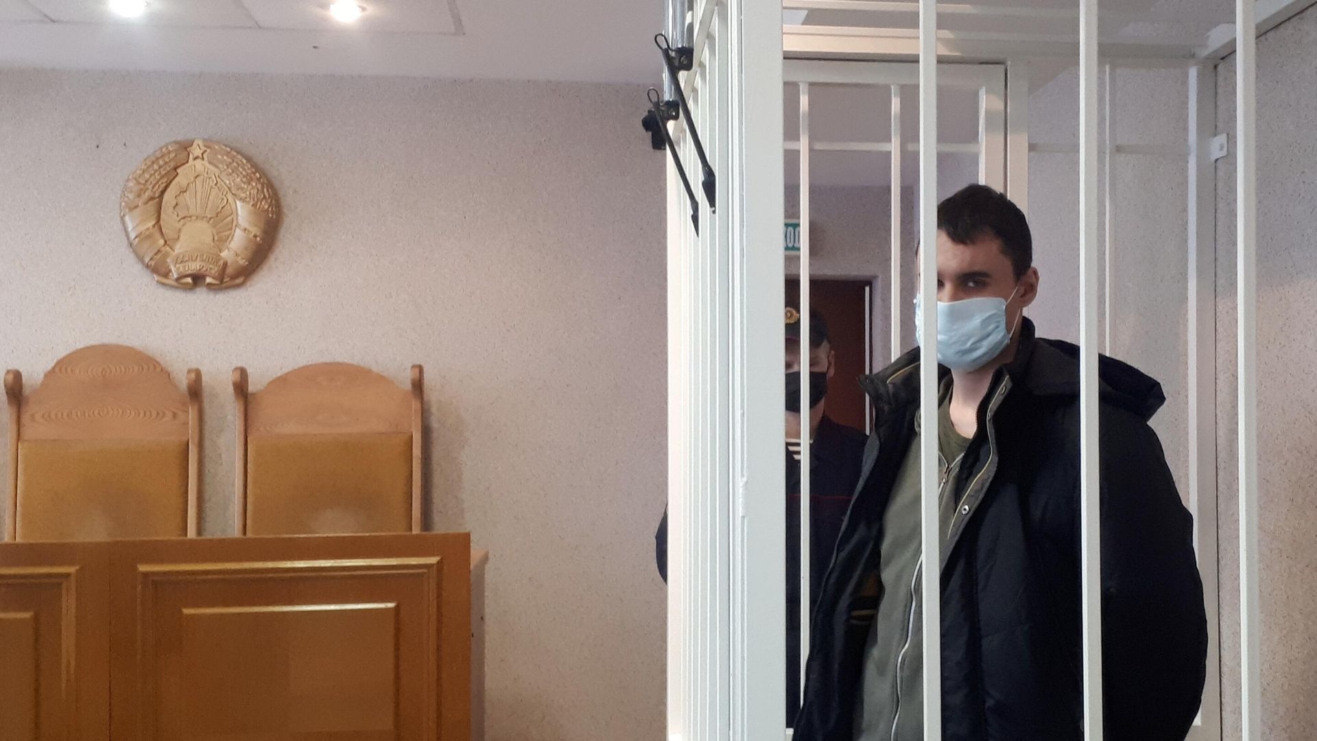 Гражданин России Егор Дудников, обвиняемый в разжигании социальной вражды и призывах к действиям против национальной безопасности Белоруссии Гражданин России Егор Дудников, обвиняемый в разжигании социальной вражды и призывах к действиям против национальной безопасности Белоруссии - РИА Новости, 1920, 27.12.2021