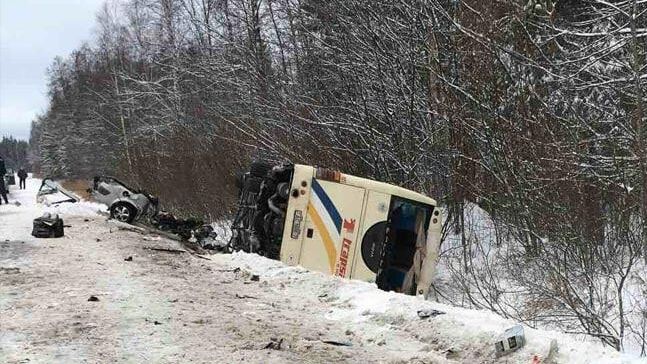 На месте ДТП с туристическим автобусом в Белоруссии На месте ДТП с туристическим автобусом в Белоруссии - РИА Новости, 1920, 04.01.2022