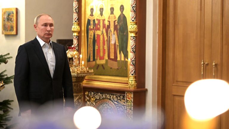 Президент России Владимир Путин посетил Рождественское богослужение Президент России Владимир Путин посетил Рождественское богослужение