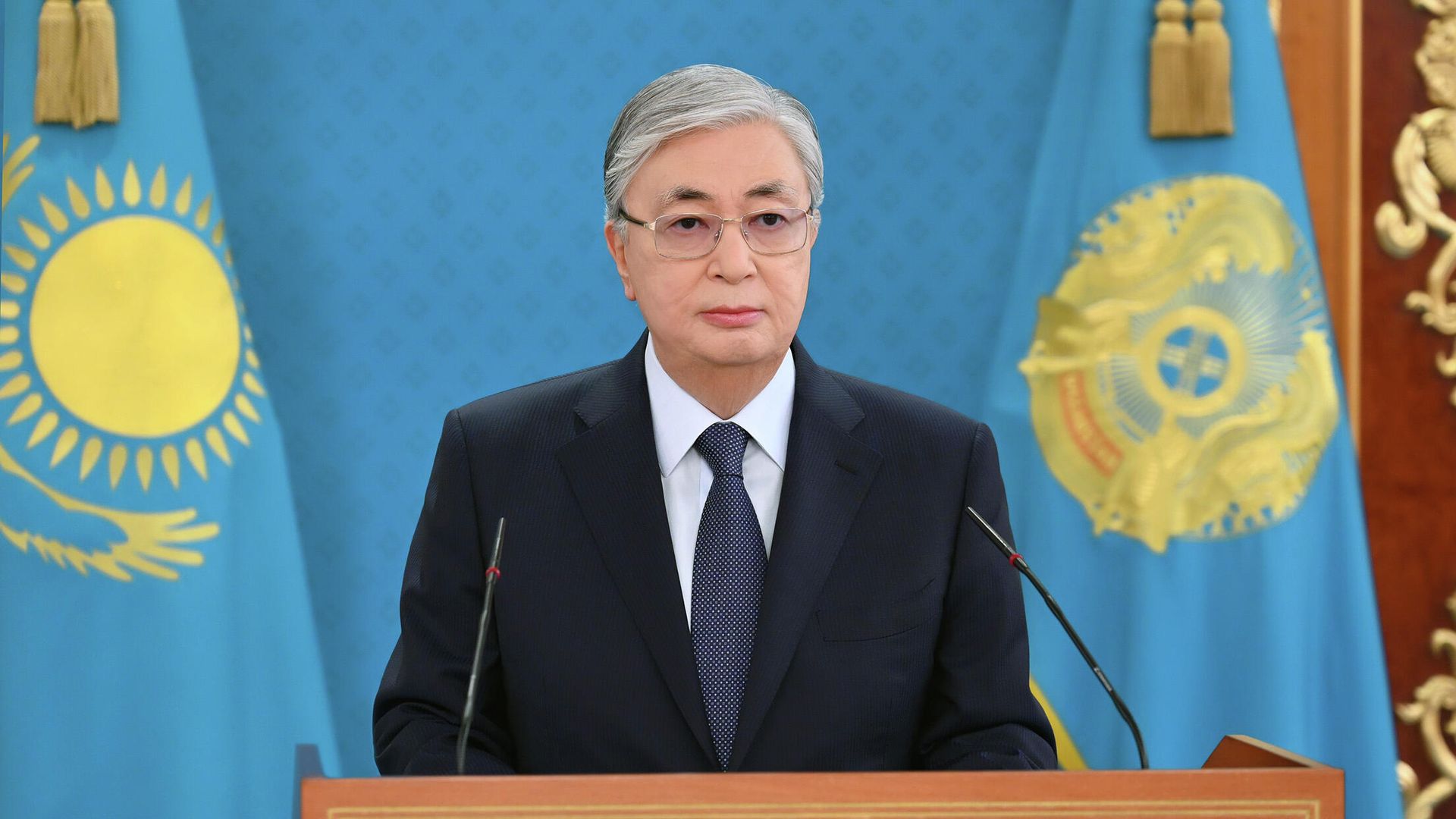 Президент Казахстана Касым-Жомарт Токаев во время обращения к народу Казахстана Президент Казахстана Касым-Жомарт Токаев во время обращения к народу Казахстана - РИА Новости, 1920, 07.01.2022