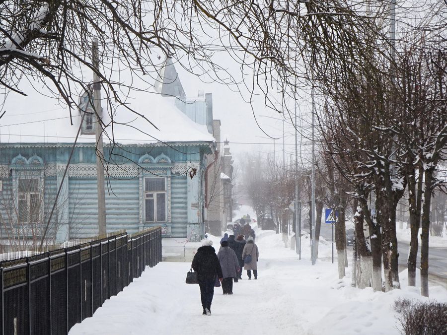 Судогда. Улица Ленина в снегу Судогда. Улица Ленина в снегу