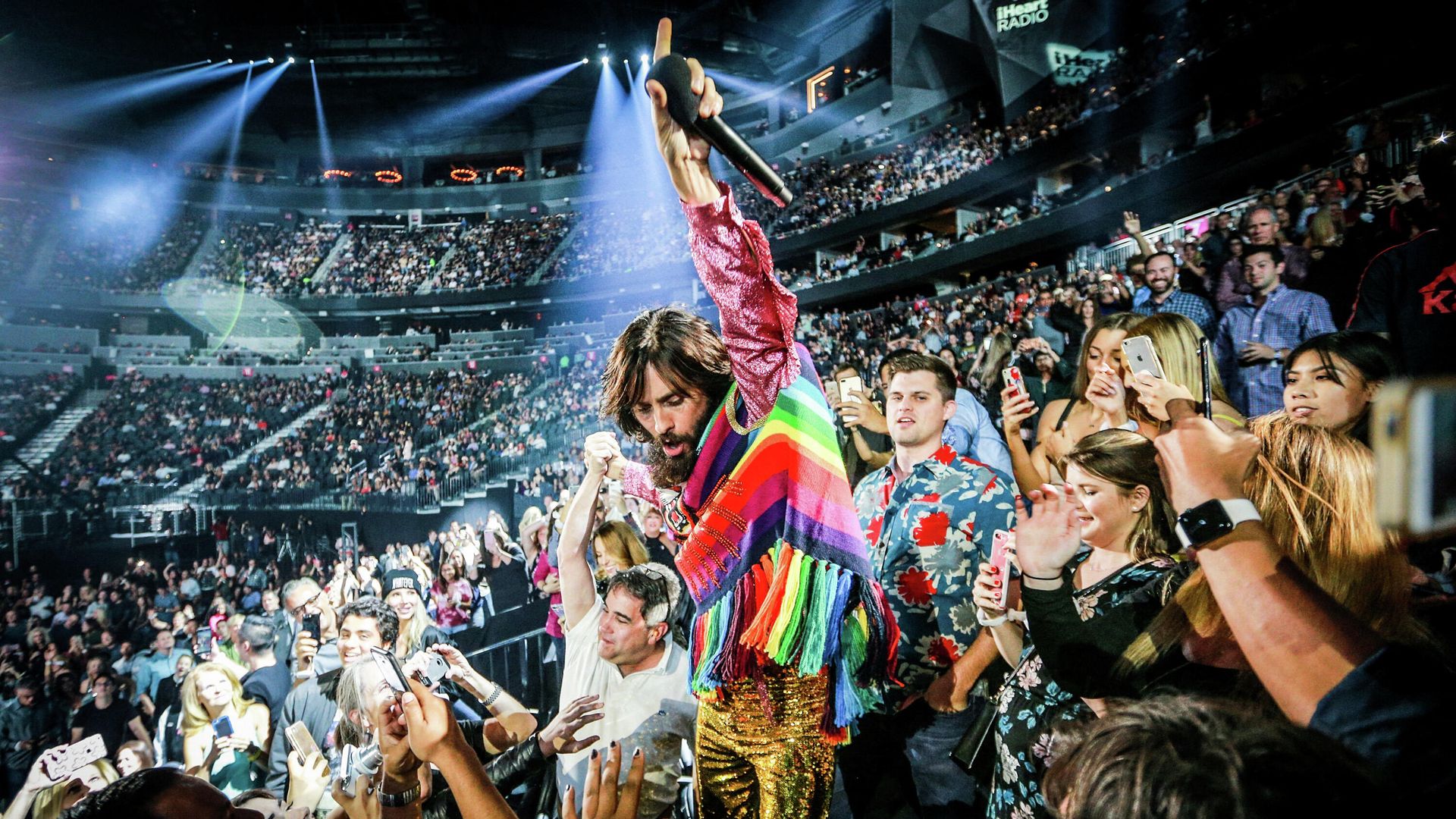 Солист группы Thirty seconds to Mars Джаред Лето на музыкальном фестивале iHeartRadio в Лас-Вегасе Солист группы Thirty seconds to Mars Джаред Лето на музыкальном фестивале iHeartRadio в Лас-Вегасе - РИА Новости, 1920, 16.01.2022