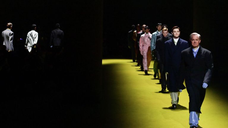 Показ мужской коллекции Prada осень-зима 2022-23, представленной на Неделе моды в Милане, Италия Показ мужской коллекции Prada осень-зима 2022-23, представленной на Неделе моды в Милане, Италия