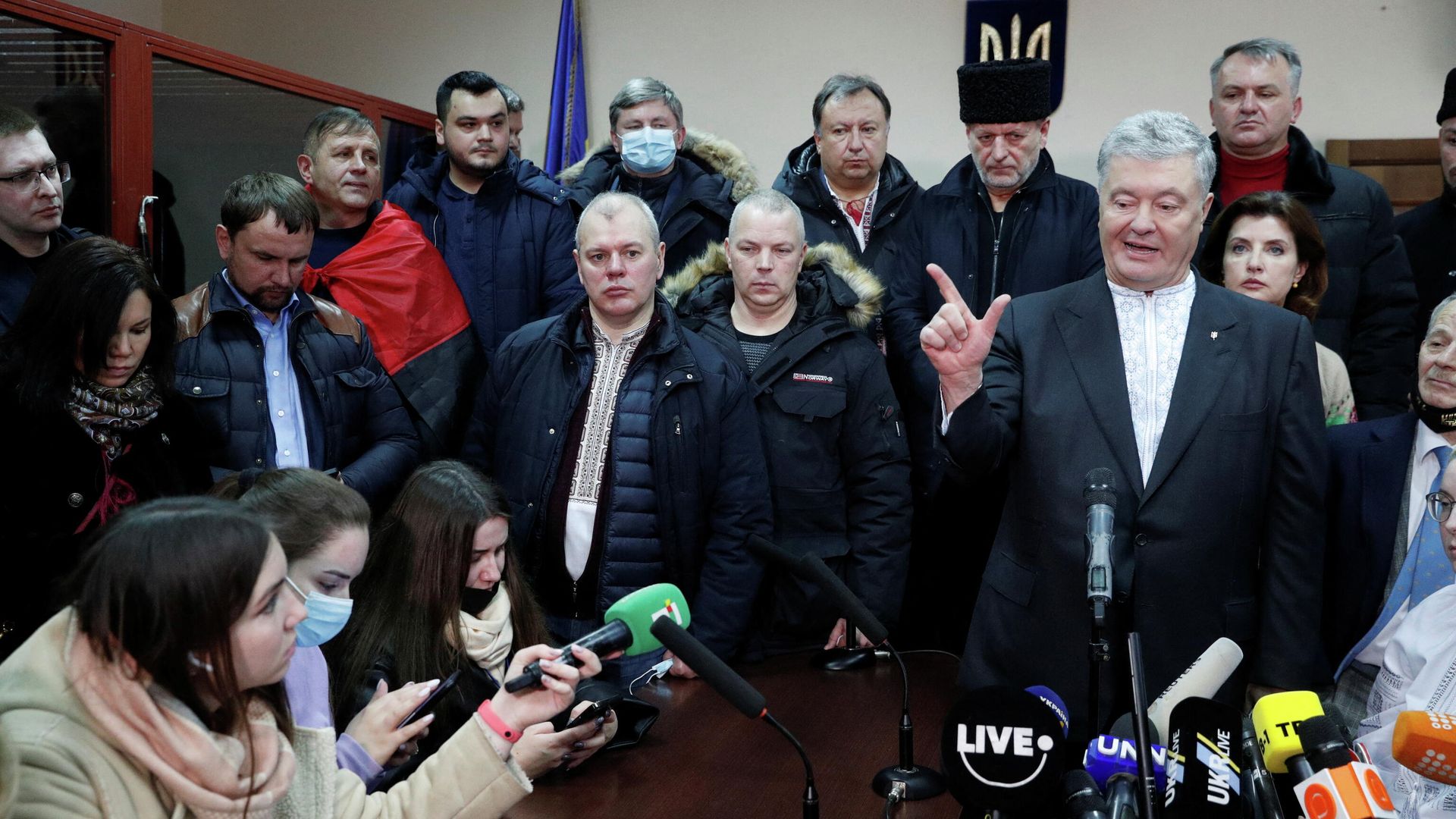 Петр Порошенко после заседания суда в Киеве. 19 января 2022 - РИА Новости, 1920, 19.01.2022