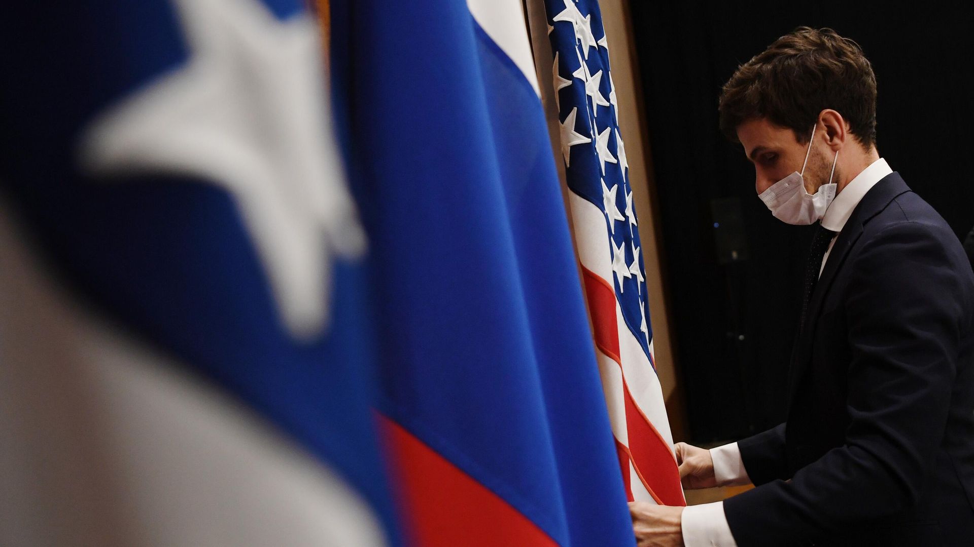 Флаги России и США Флаги России и США - РИА Новости, 1920, 13.12.2022