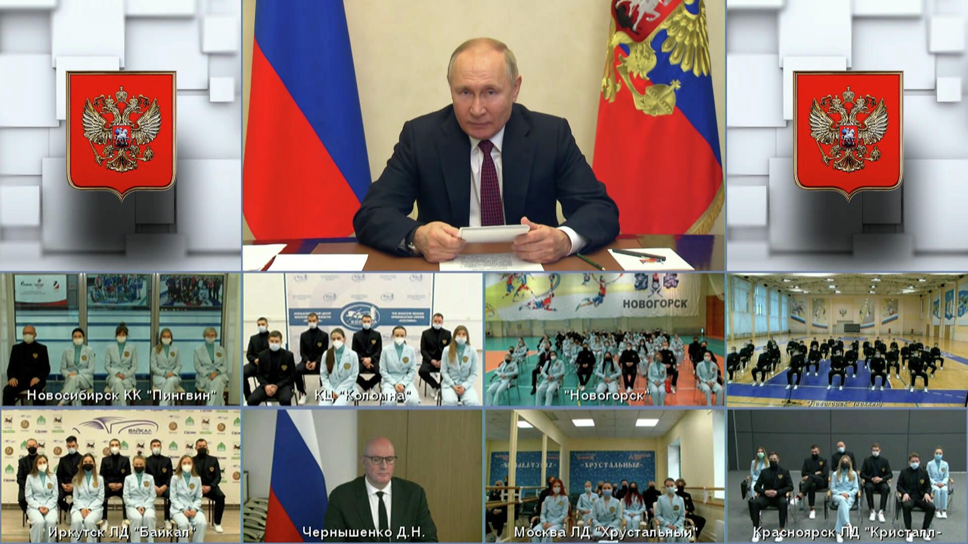 Путин поздравил сборную России перед поездкой на Олимпийские игры  - РИА Новости, 1920, 25.01.2022