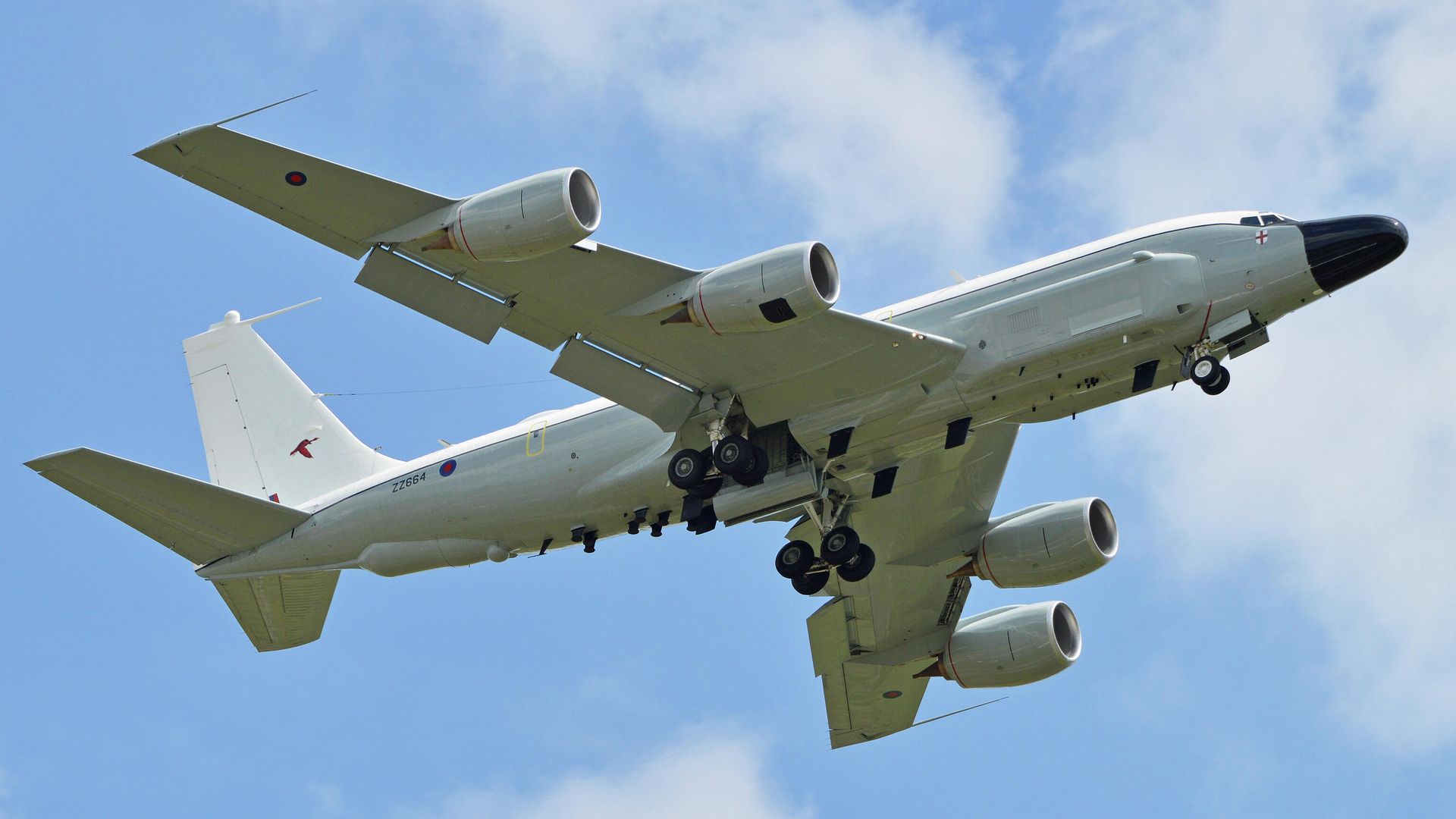 Самолет-разведчик RC-135W Rivet Joint Королевских ВВС Великобритании Самолет-разведчик RC-135W Rivet Joint Королевских ВВС Великобритании - РИА Новости, 1920, 21.10.2022