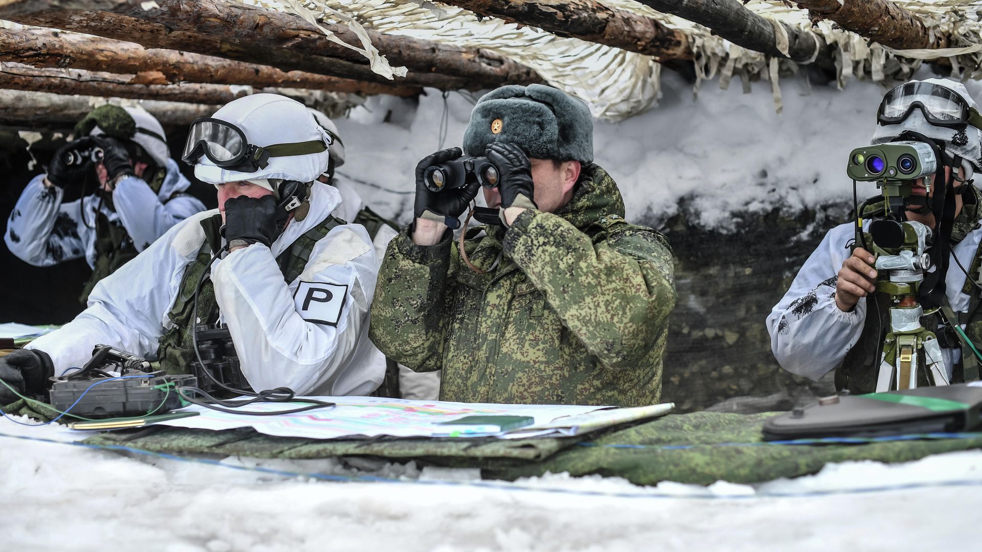 Военнослужащие во время совместных военных учений Россия-Белоруссия на полигоне Мулино в Нижегородской области Военнослужащие во время совместных военных учений Россия-Белоруссия на полигоне Мулино в Нижегородской области - РИА Новости, 1920, 28.01.2022