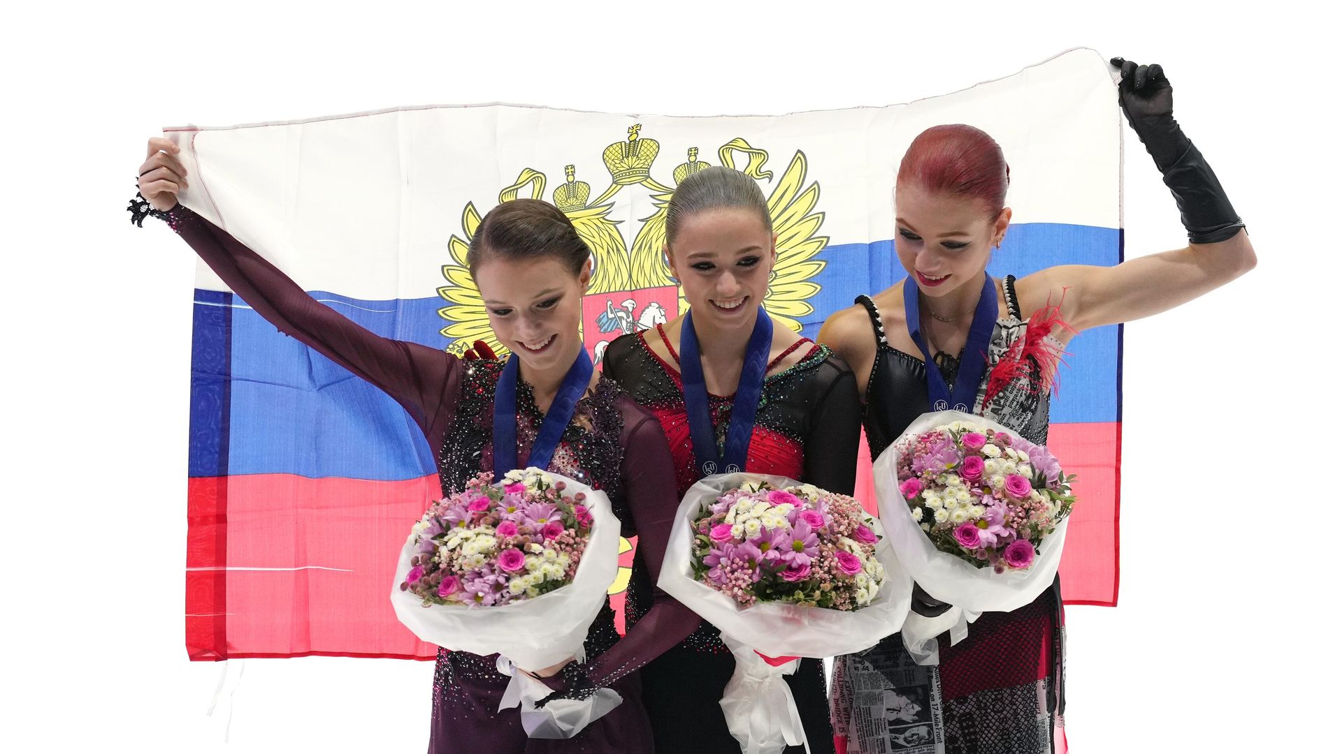 Анна Щербакова, Камила Валиева и Александра Трусова Анна Щербакова, Камила Валиева и Александра Трусова - РИА Новости, 1920, 28.09.2024