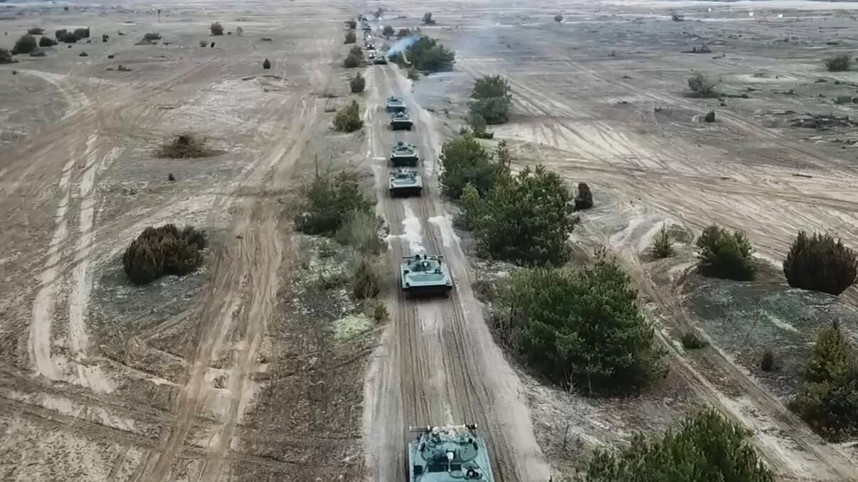 Боевые машины пехоты во время совместных российско-белорусских учений Союзная решимость Боевые машины пехоты во время совместных российско-белорусских учений Союзная решимость - РИА Новости, 1920, 10.02.2022