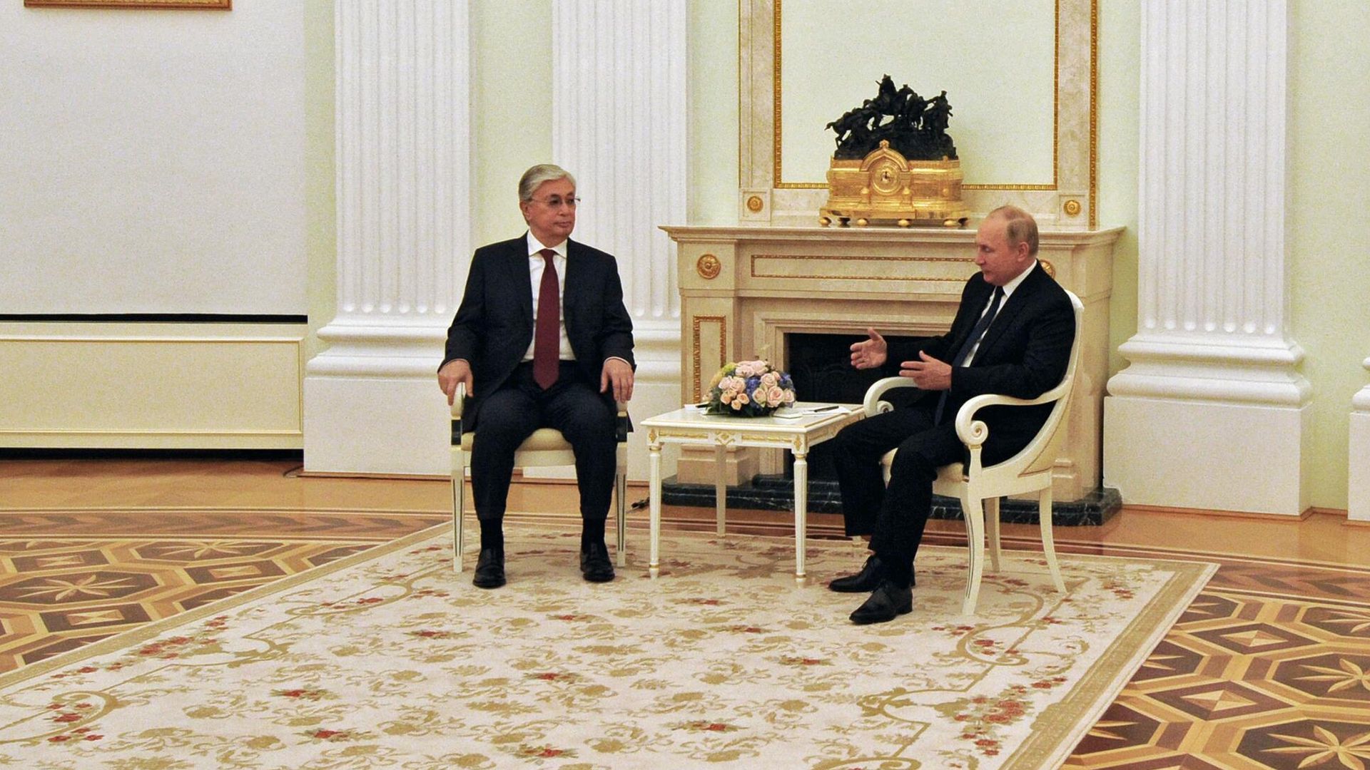 Президент России Владимир Путин и президент Казахстана Касым-Жомарт Токаев - РИА Новости, 1920, 10.02.2022