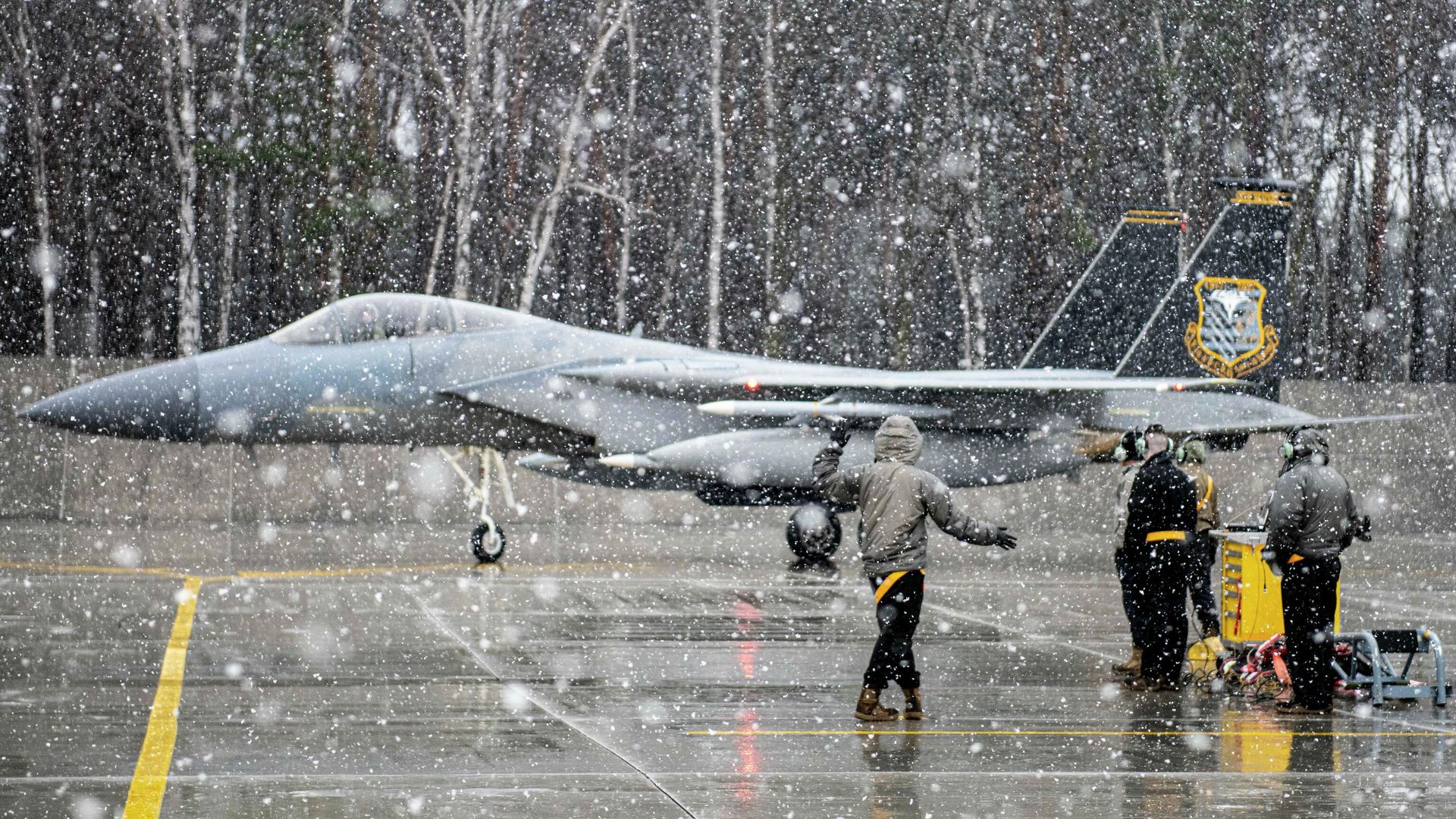 Истребитель F-15C Eagle ВВС США на авиабазе в городе Ласк, Польша Истребитель F-15C Eagle ВВС США на авиабазе в городе Ласк, Польша - РИА Новости, 1920, 31.01.2024