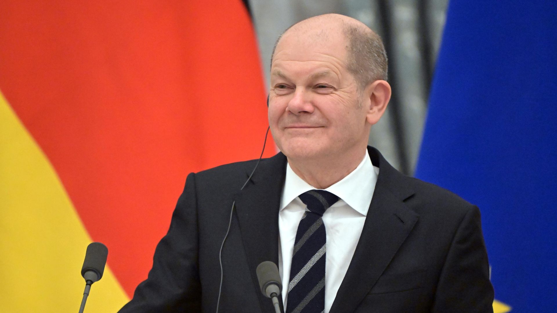 Канцлер ФРГ Олаф Шольц на пресс-конференции по итогам встречи с президентом России Владимиром Путиным - РИА Новости, 1920, 08.11.2022