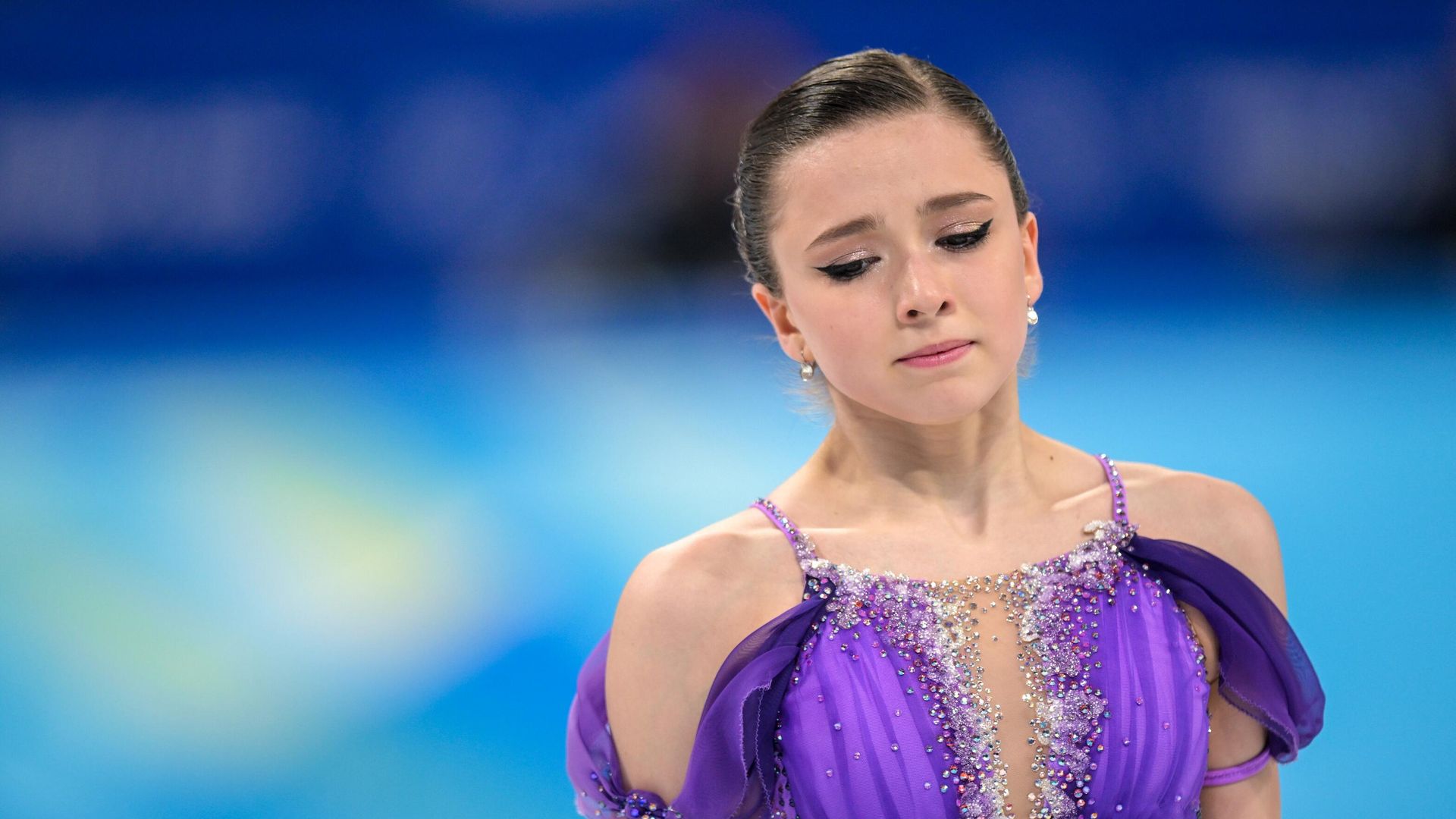 Камила Валиева выступает с короткой программой на соревнованиях по фигурному катанию на XXIV зимних Олимпийских играх в Пекине Камила Валиева выступает с короткой программой на соревнованиях по фигурному катанию на XXIV зимних Олимпийских играх в Пекине - РИА Новости, 1920, 28.01.2023