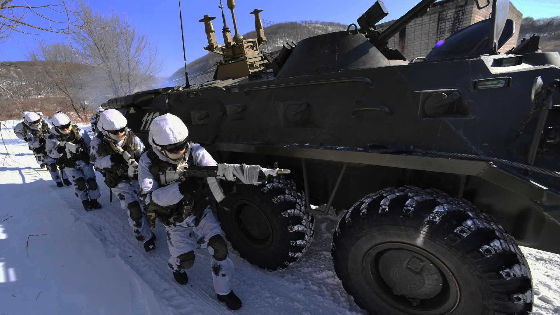 Военнослужащие на учениях - РИА Новости, 1920, 17.02.2022