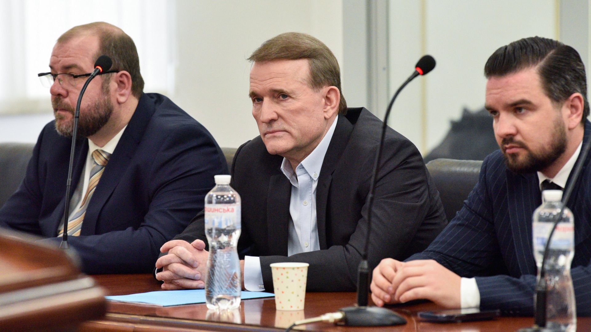 Председатель политсовета партии Оппозиционная платформа — За жизнь Виктор Медведчук на заседании Киевского апелляционного суда - РИА Новости, 1920, 20.03.2022
