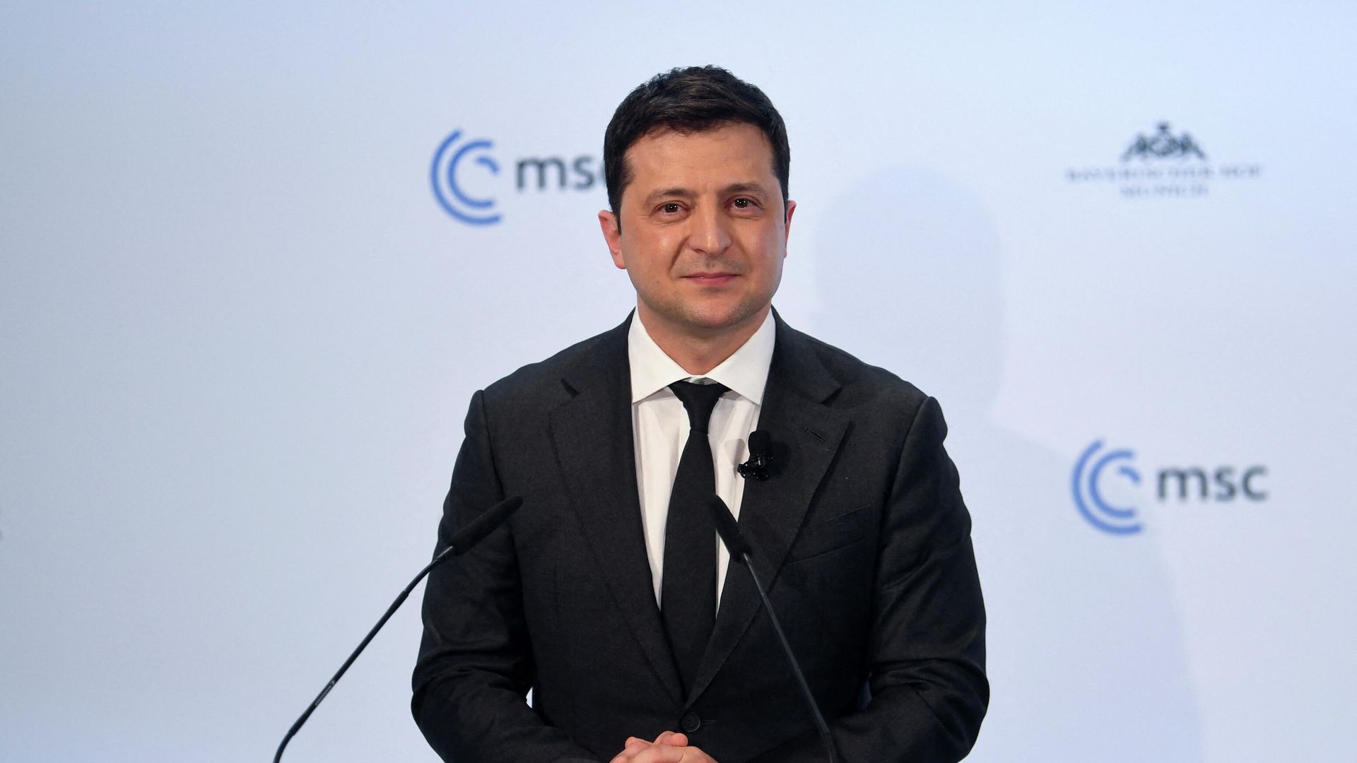 Президент Украины Владимир Зеленский выступает на Мюнхенской конференции по безопасности - РИА Новости, 1920, 19.02.2022