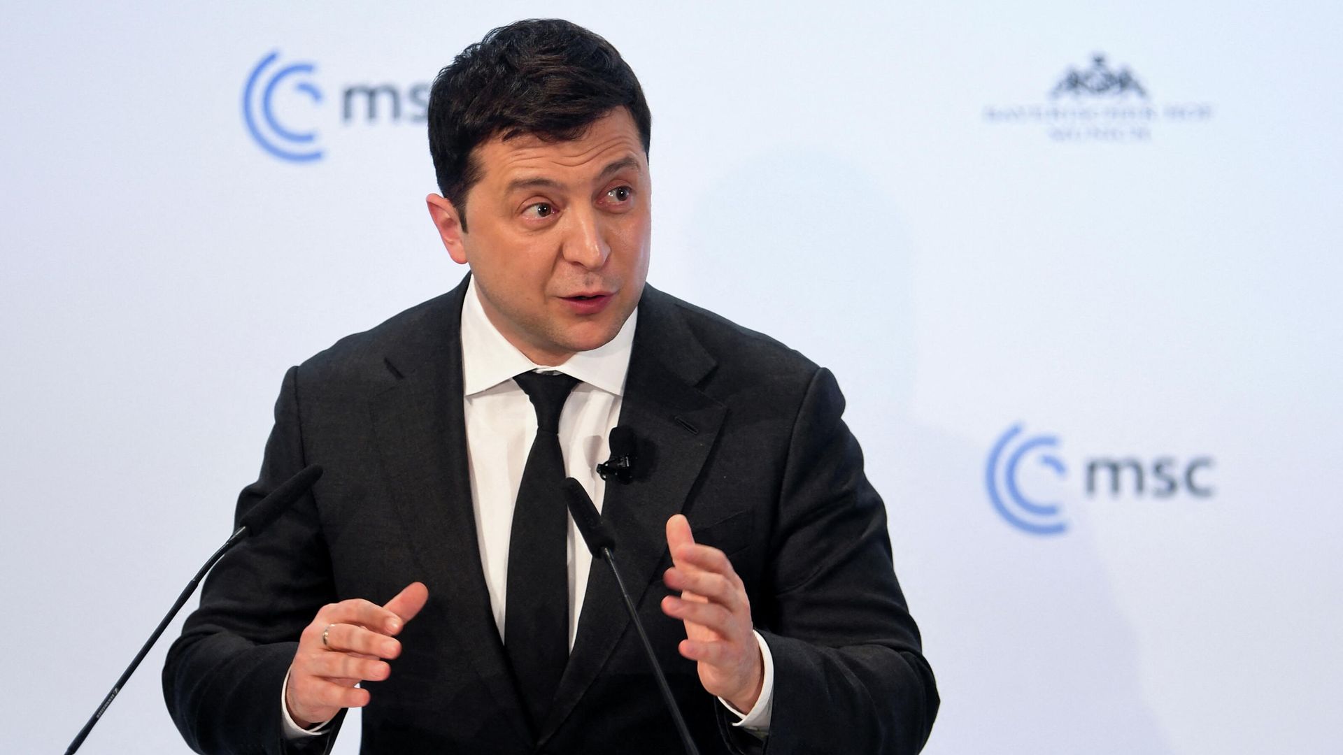 Президент Украины Владимир Зеленский выступает на Мюнхенской конференции по безопасности Президент Украины Владимир Зеленский выступает на Мюнхенской конференции по безопасности - РИА Новости, 1920, 19.02.2022