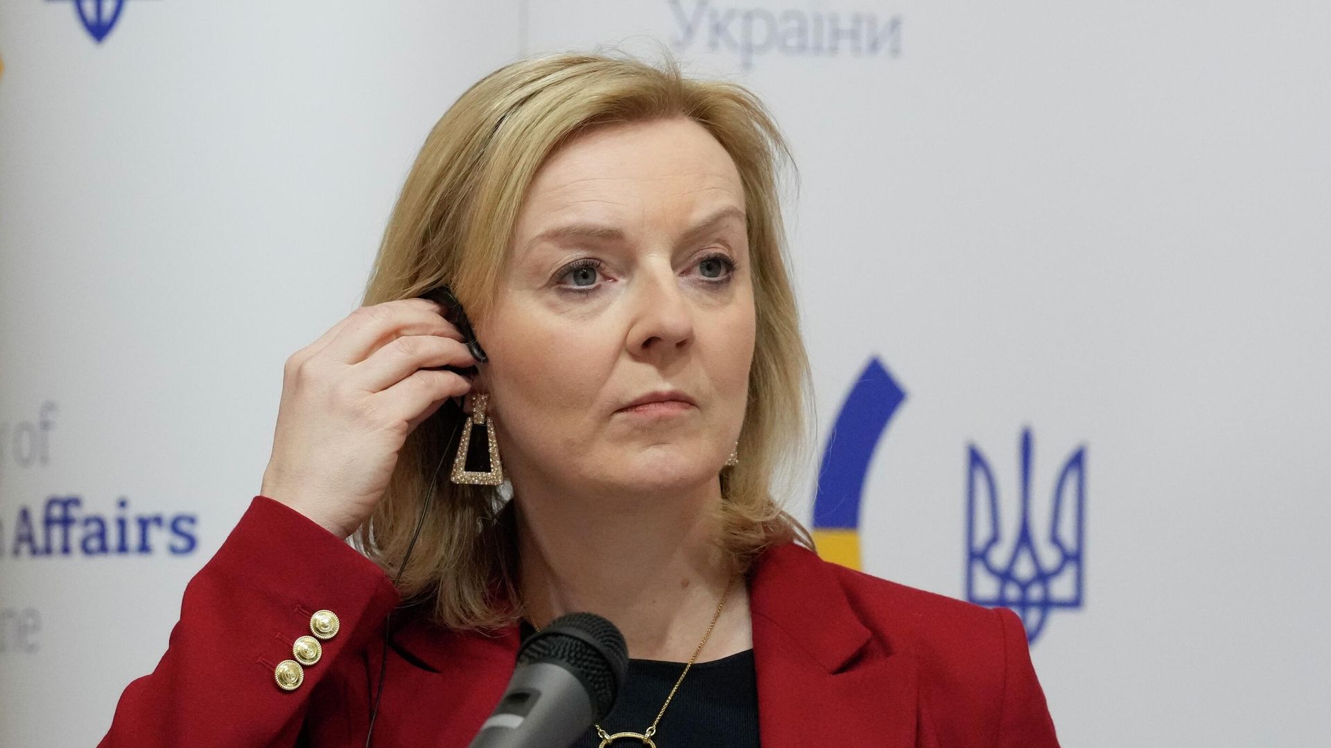 Министр иностранных дел Великобритании Лиз Трасс во время пресс-конференции в Киеве - РИА Новости, 1920, 27.02.2022