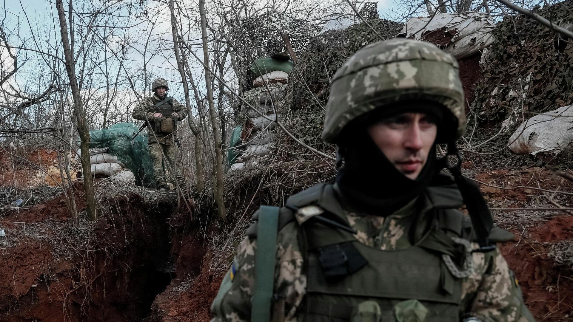 Украинские военнослужащие на линии соприкосновения в Донецкой области Украинские военнослужащие на линии соприкосновения в Донецкой области - РИА Новости, 1920, 13.03.2022