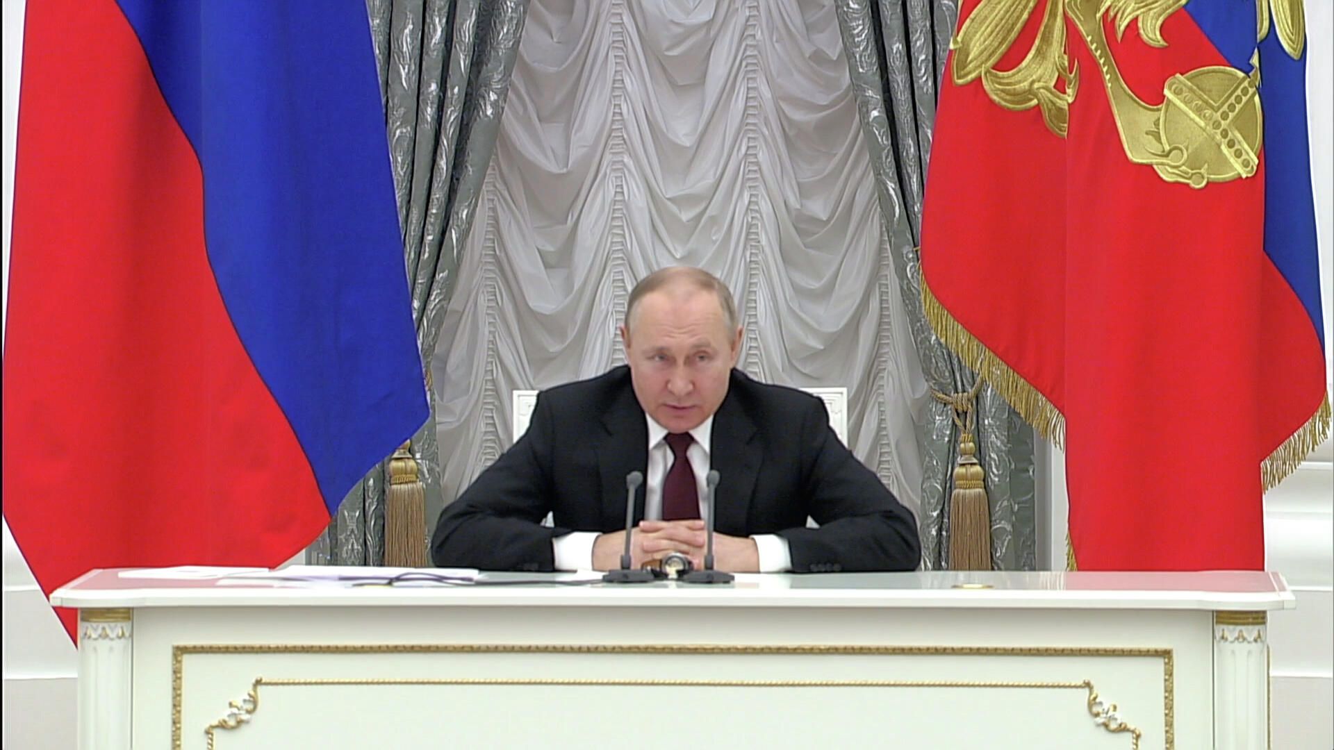 Решение будет принято сегодня – Путин о признании ДНР и ЛНР Решение будет принято сегодня – Путин о признании ДНР и ЛНР - РИА Новости, 1920, 21.02.2022