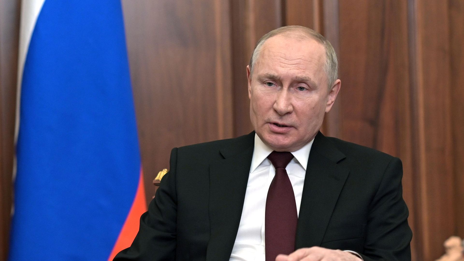 Президент РФ Владимир Путин во время обращения - РИА Новости, 1920, 22.02.2022