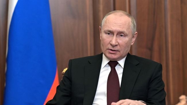 Президент РФ Владимир Путин во время обращения