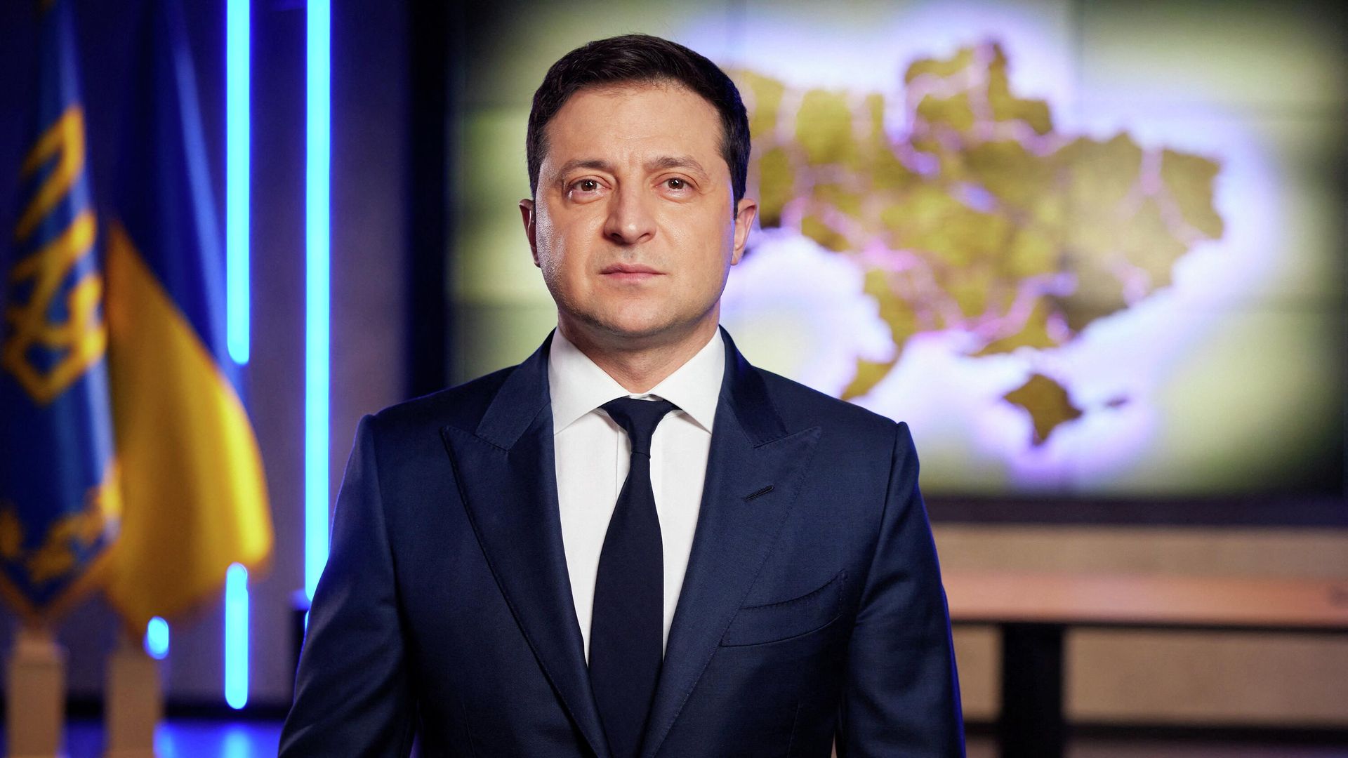 Президент Украины Владимир Зеленский во время телеобращения Президент Украины Владимир Зеленский во время телеобращения - РИА Новости, 1920, 04.03.2022