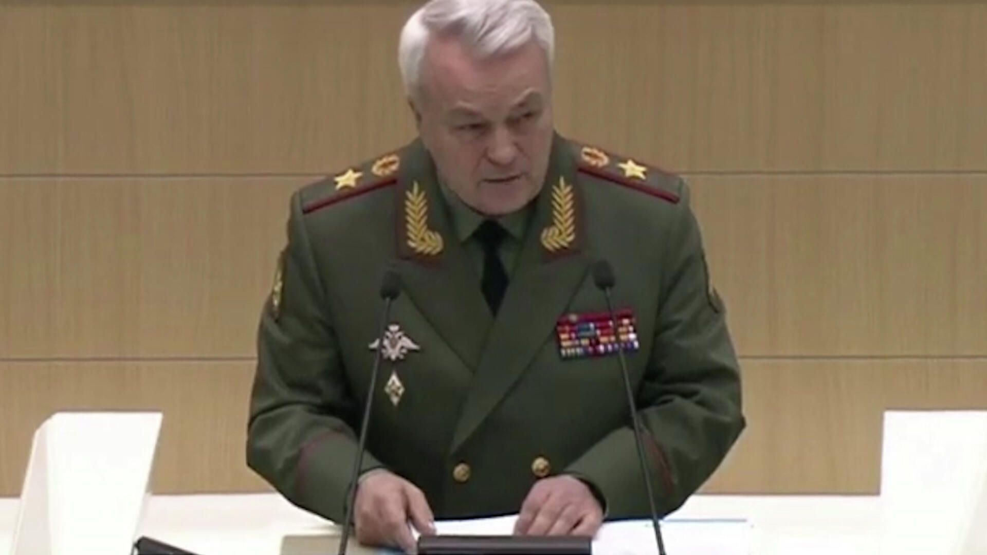 Выступление замминистра обороны РФ Панкова в Совете Федерации Выступление замминистра обороны РФ Панкова в Совете Федерации - РИА Новости, 1920, 22.02.2022