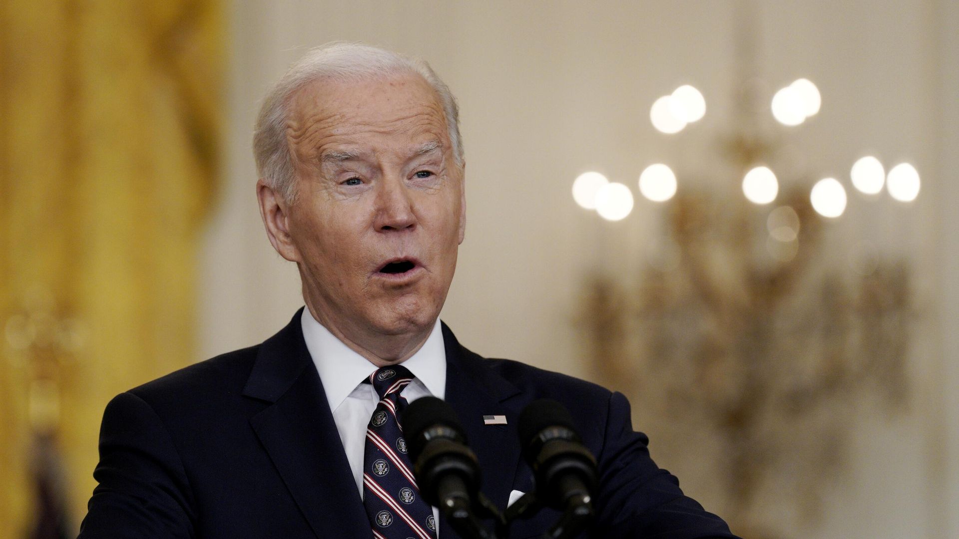 Президент США Джо Байден выступает на пресс-конференции, посвященной ситуации на Донбассе Президент США Джо Байден выступает на пресс-конференции, посвященной ситуации на Донбассе - РИА Новости, 1920, 22.03.2022